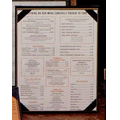 Bonded Leather 1 Panel Pocket Gold Matted Menu Cover (5 1/2"x8 1/2")